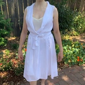 BCBG Max Azria Runway woven wrap dress with slip